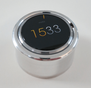 Haptic rotary push button with a digital display showing numeric output